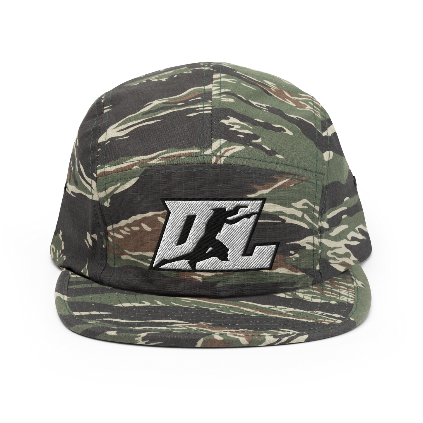 Cap White with Black Outline DL Logo (Front+Back)