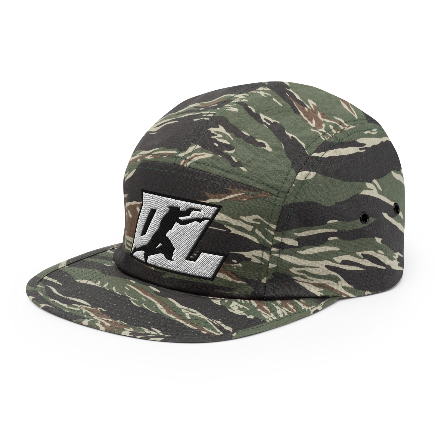 Cap White with Black Outline DL Logo (Front+Back)