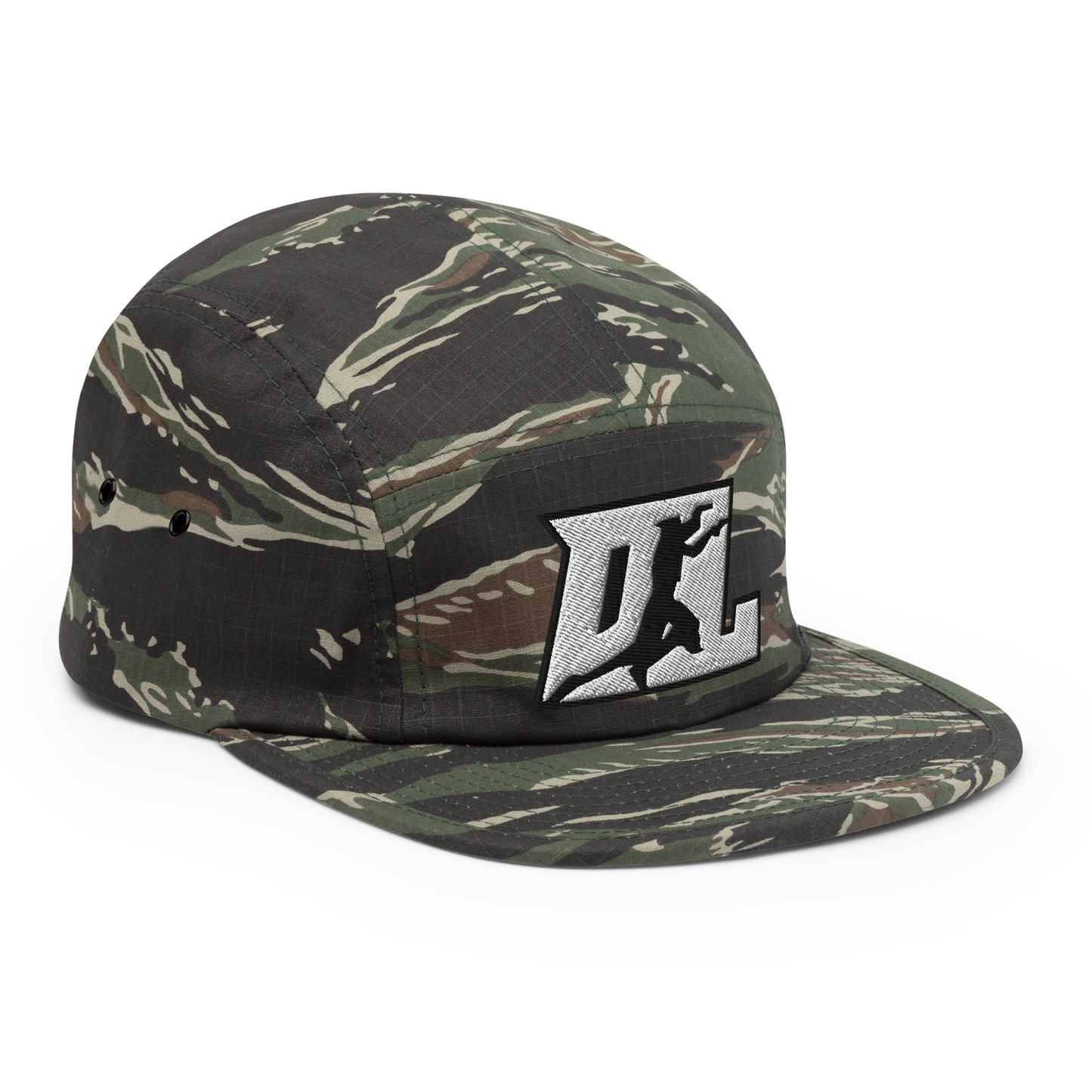 Cap White with Black Outline DL Logo (Front+Back)