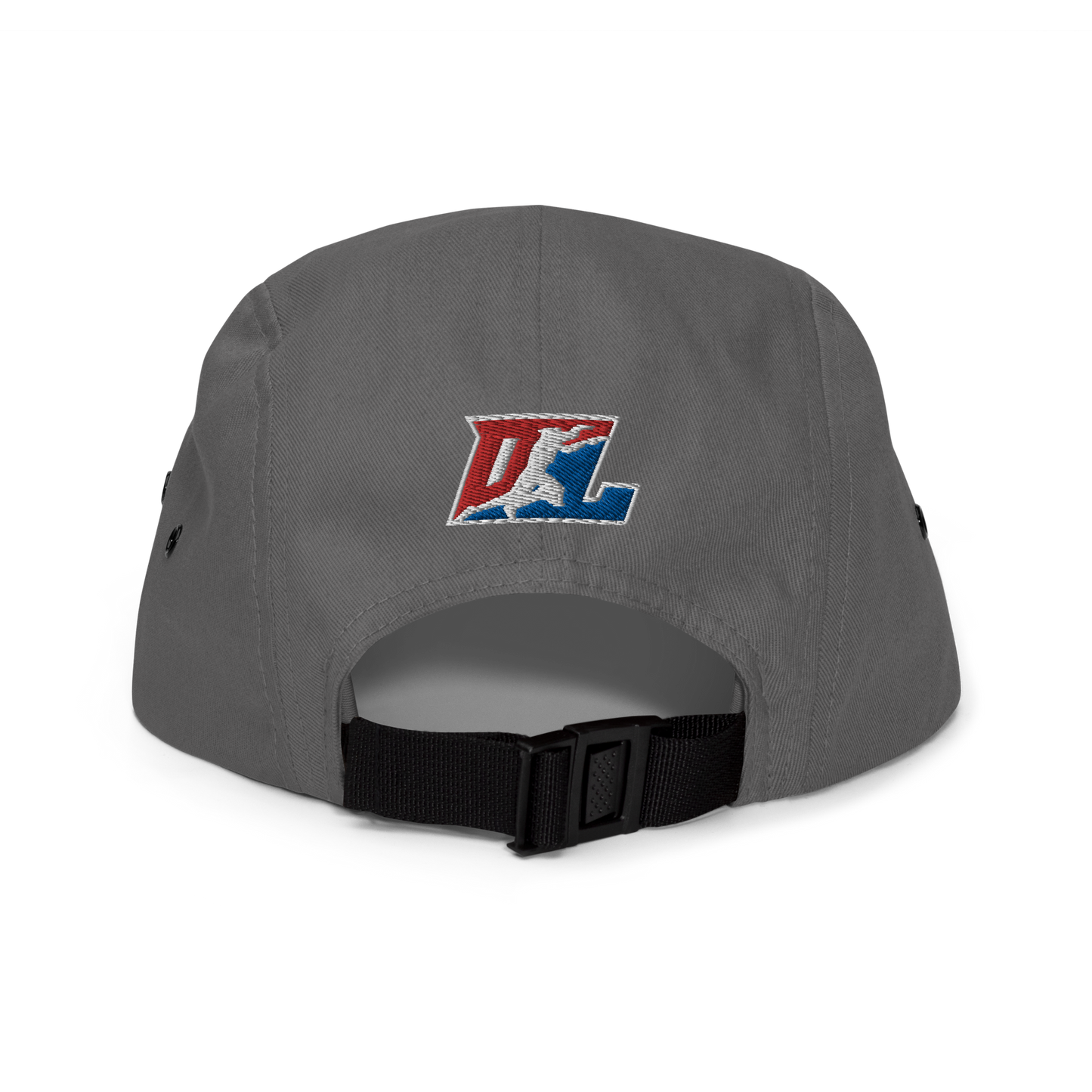 Five Panel Cap Color with White Outline DL Logo (Front+Back)