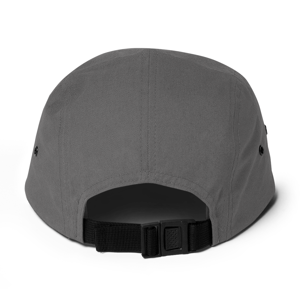 Five Panel Cap Black Text DL Logo