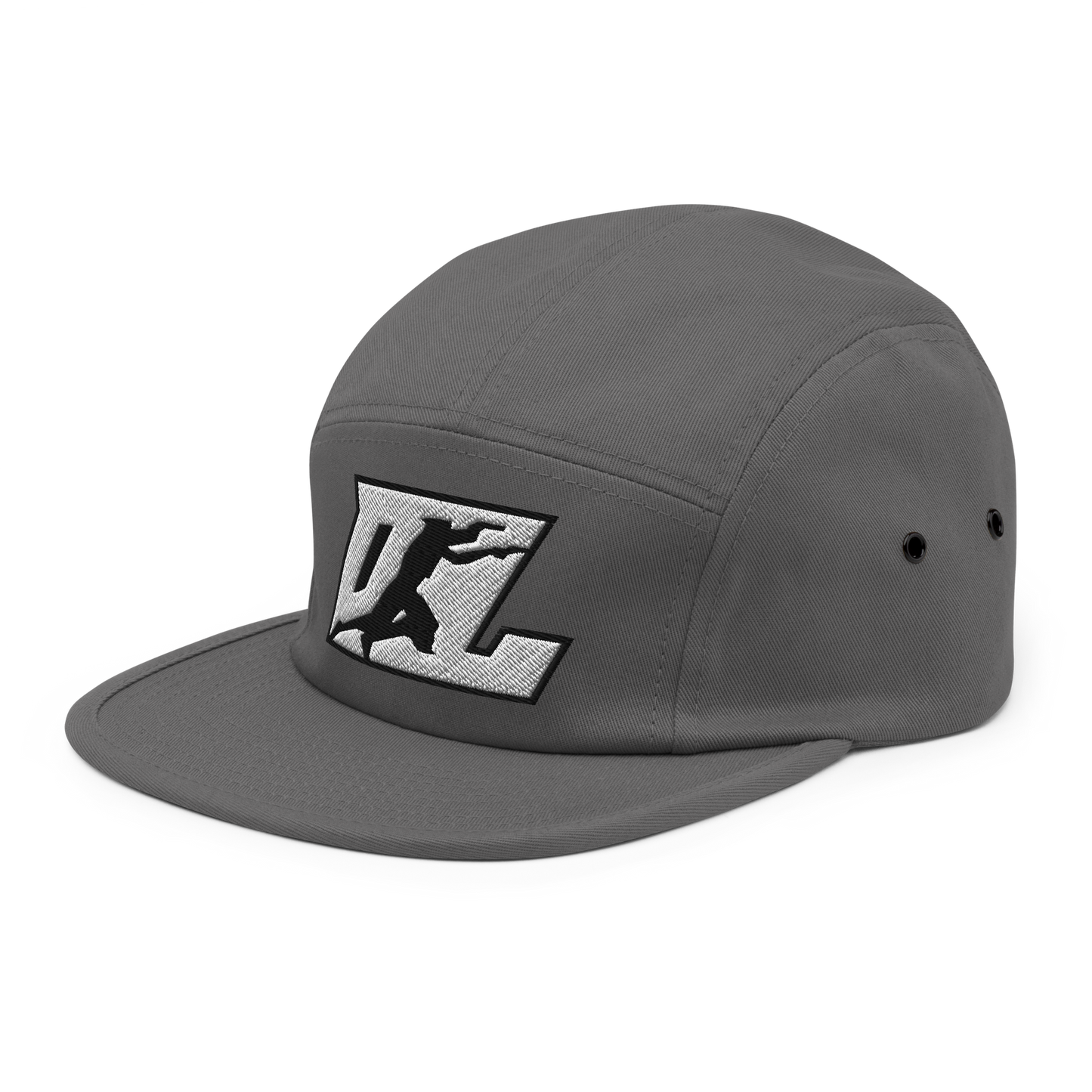 Cap White with Black Outline DL Logo (Front+Back)