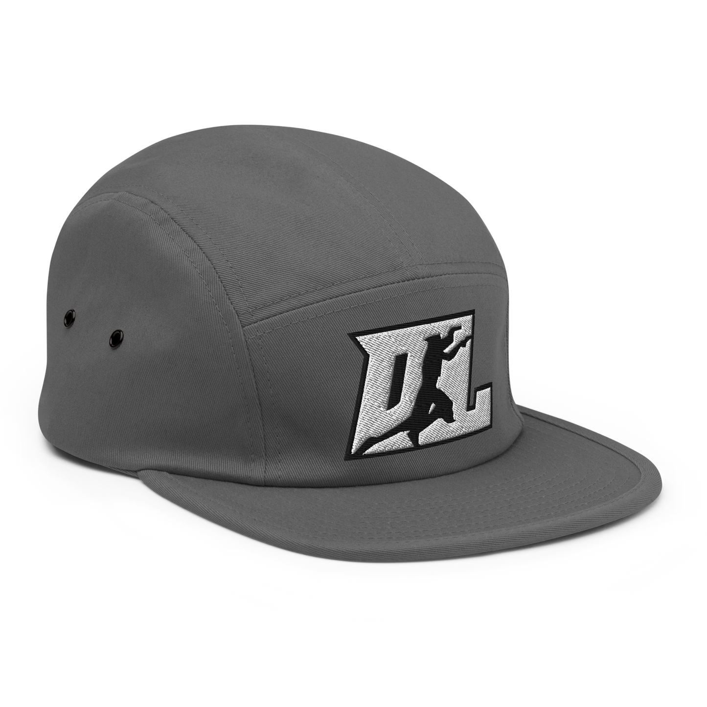 Cap White with Black Outline DL Logo (Front+Back)