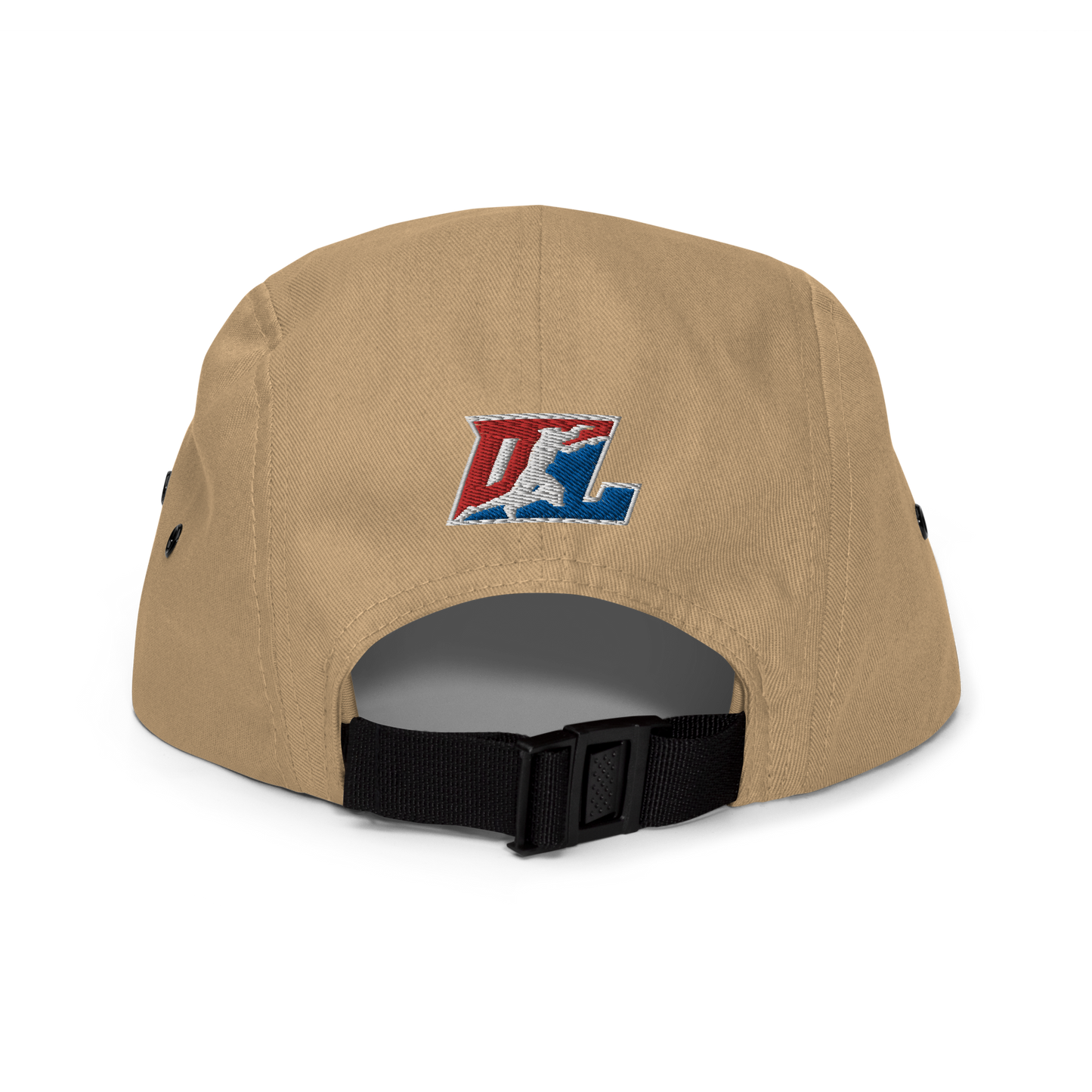 Five Panel Cap Color with White Outline DL Logo (Front+Back)