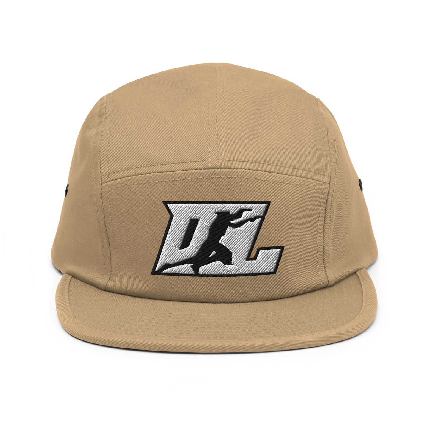 Cap White with Black Outline DL Logo (Front+Back)