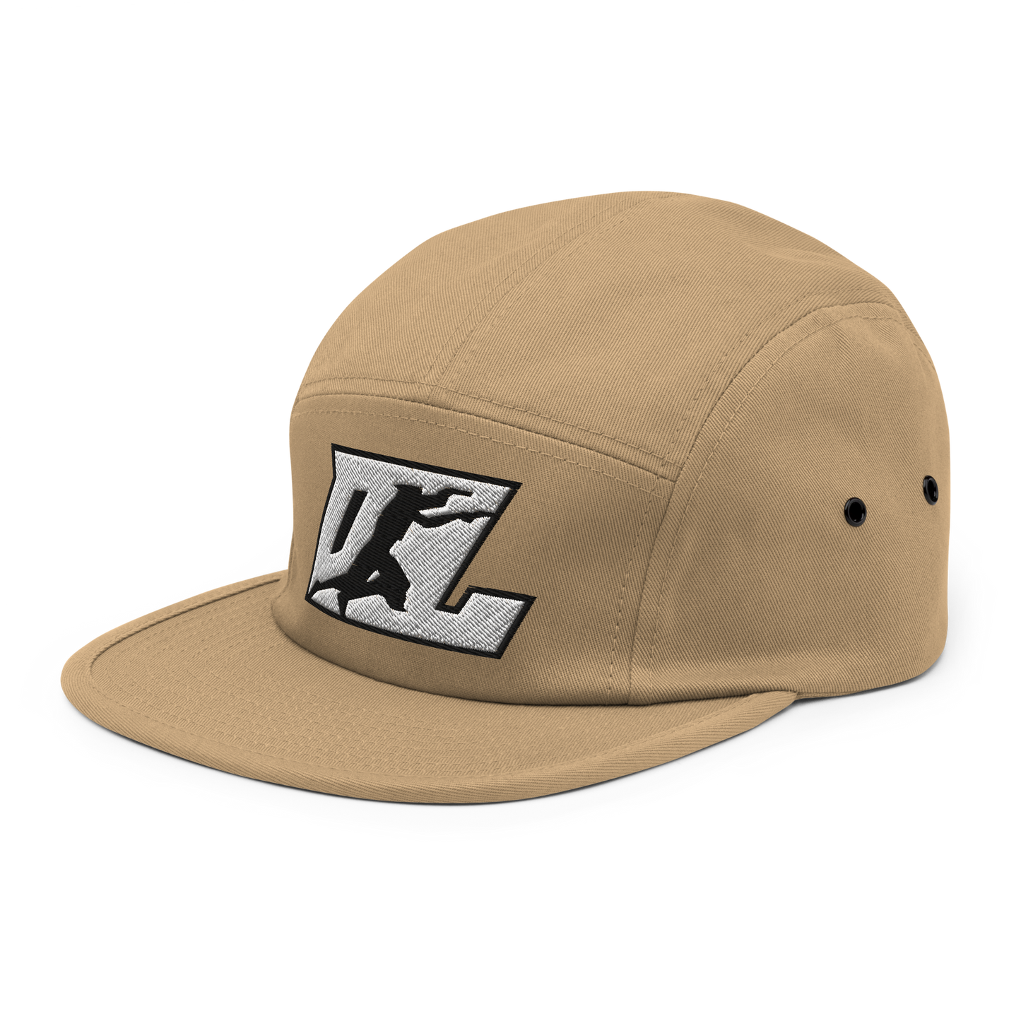 Cap White with Black Outline DL Logo (Front+Back)