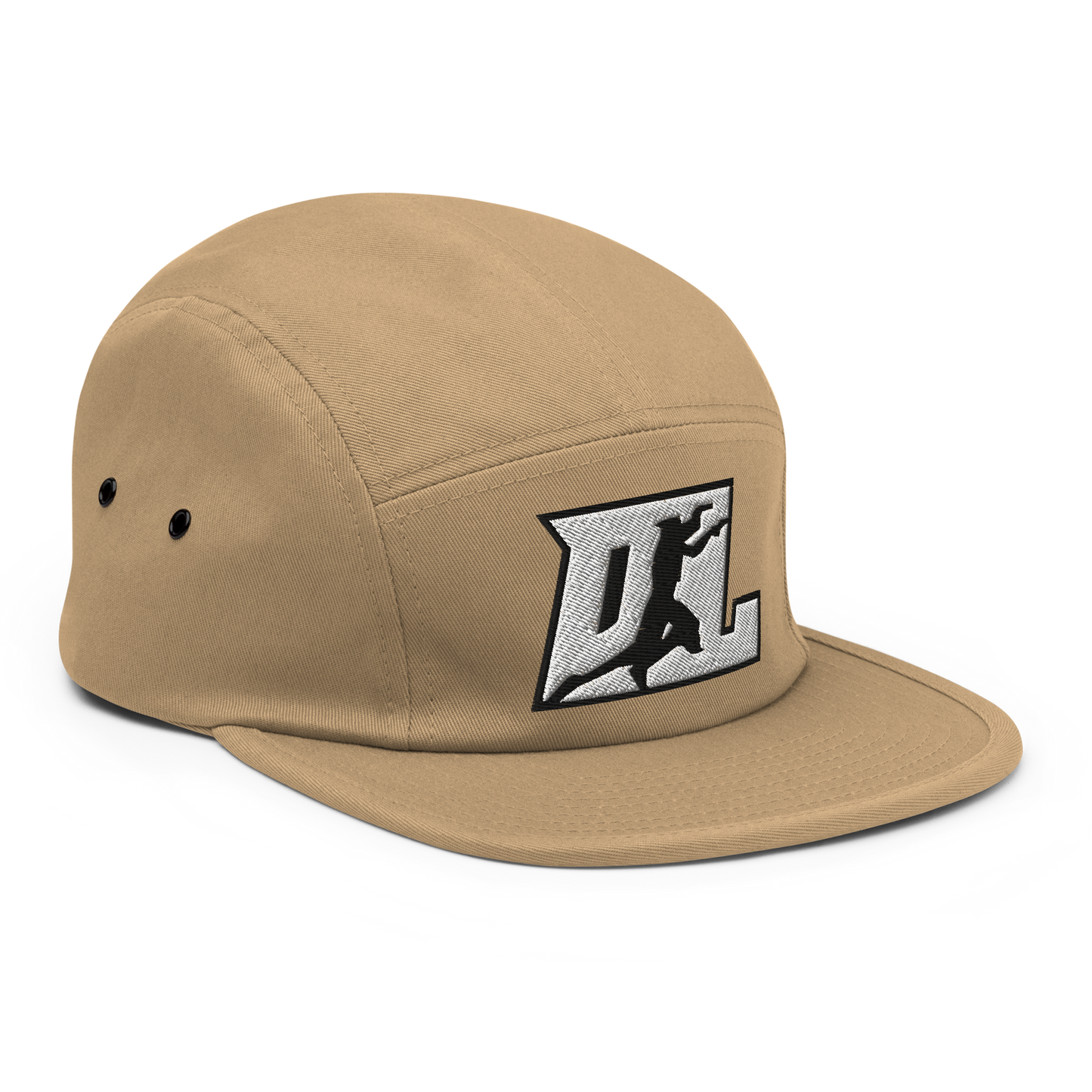 Cap White with Black Outline DL Logo (Front+Back)