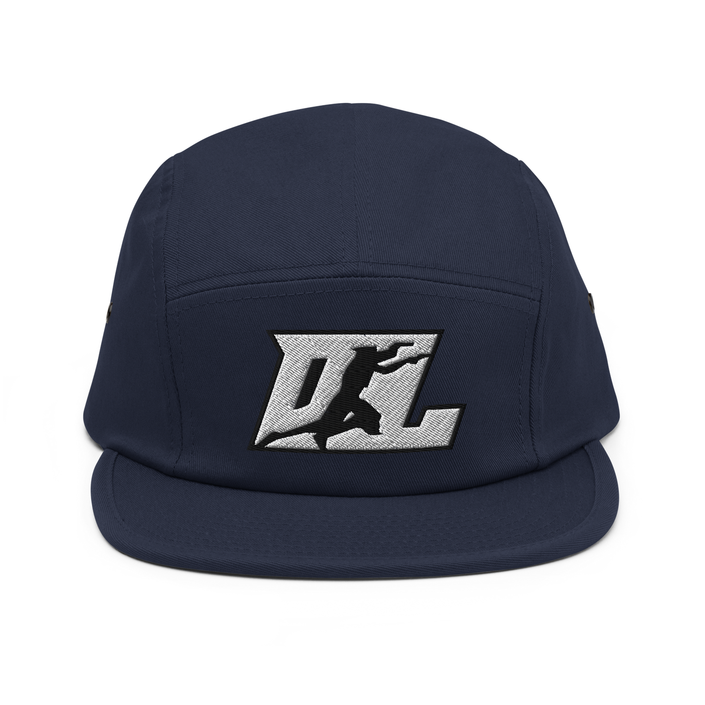 Cap White with Black Outline DL Logo (Front+Back)