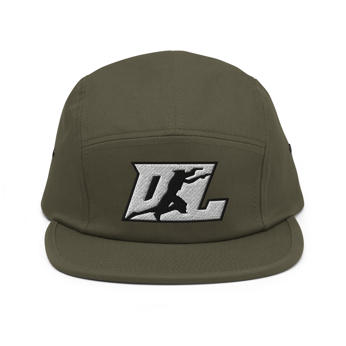 Cap White with Black Outline DL Logo (Front+Back)