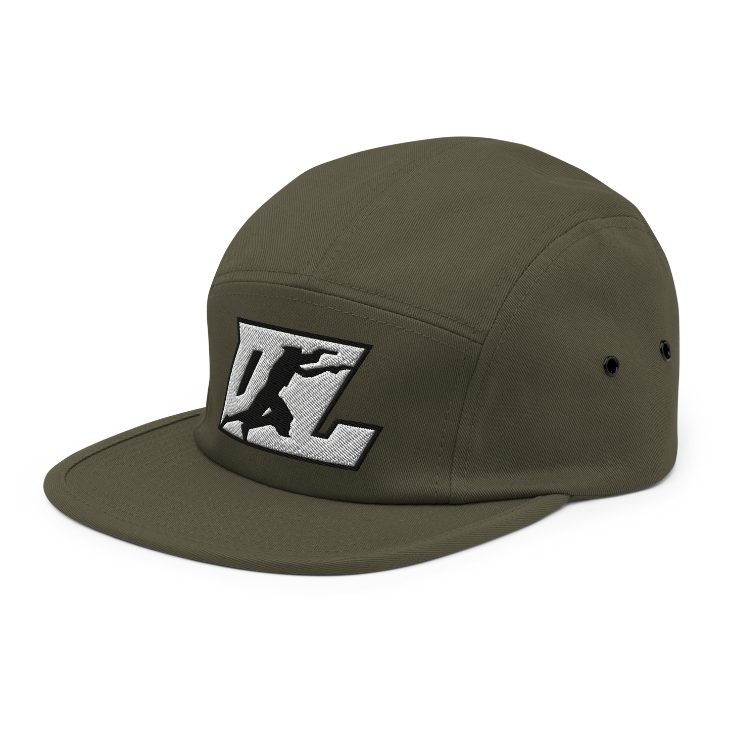 Cap White with Black Outline DL Logo (Front+Back)