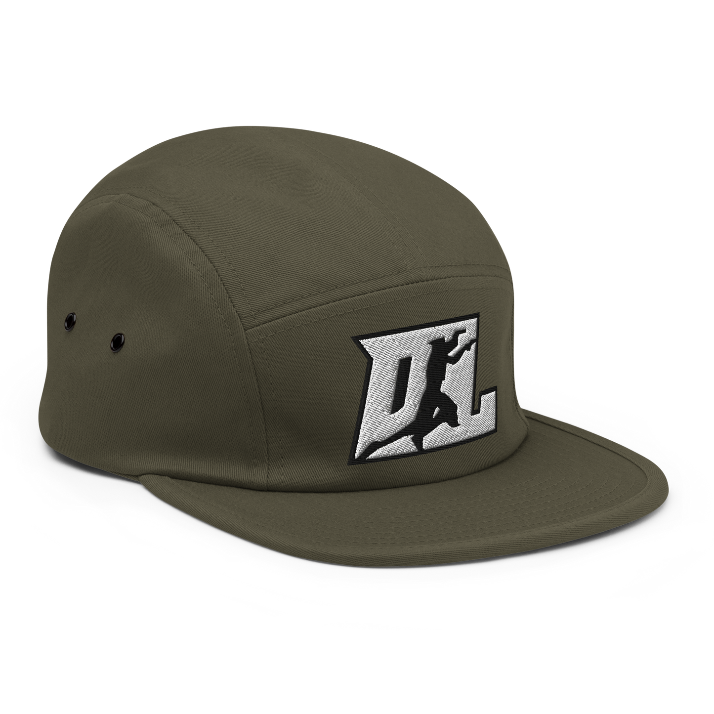 Cap White with Black Outline DL Logo (Front+Back)