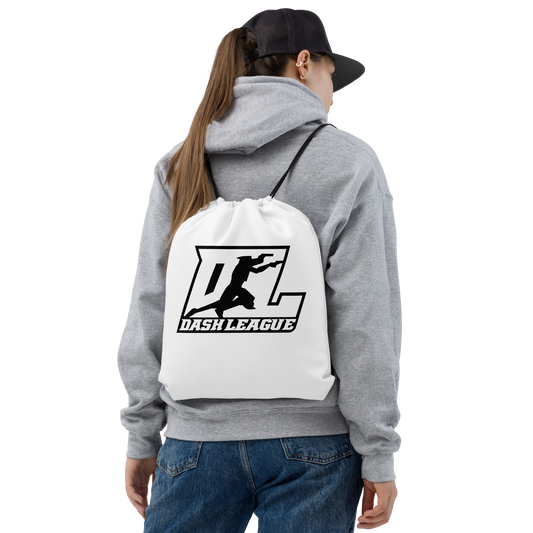 Drawstring Bag Black Outline DL Logo