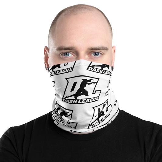 Neck Gaiter Black Outline DL Logo Pattern