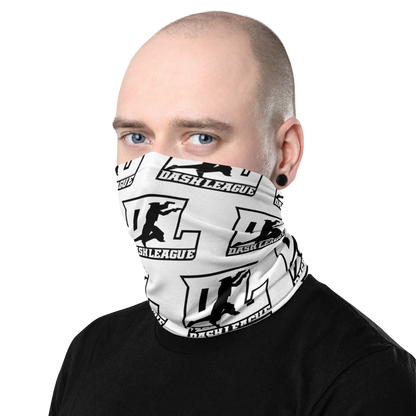 Neck Gaiter Black Outline DL Logo Pattern