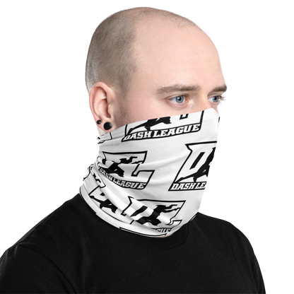 Neck Gaiter Black Outline DL Logo Pattern