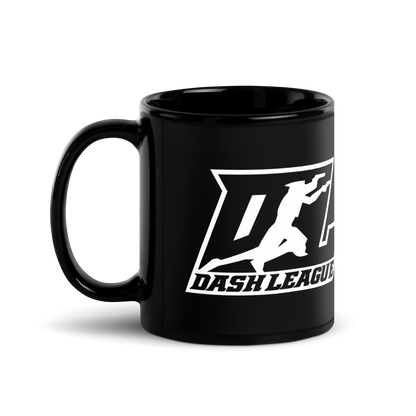 Black Mug White Outline DL Logo Wrap