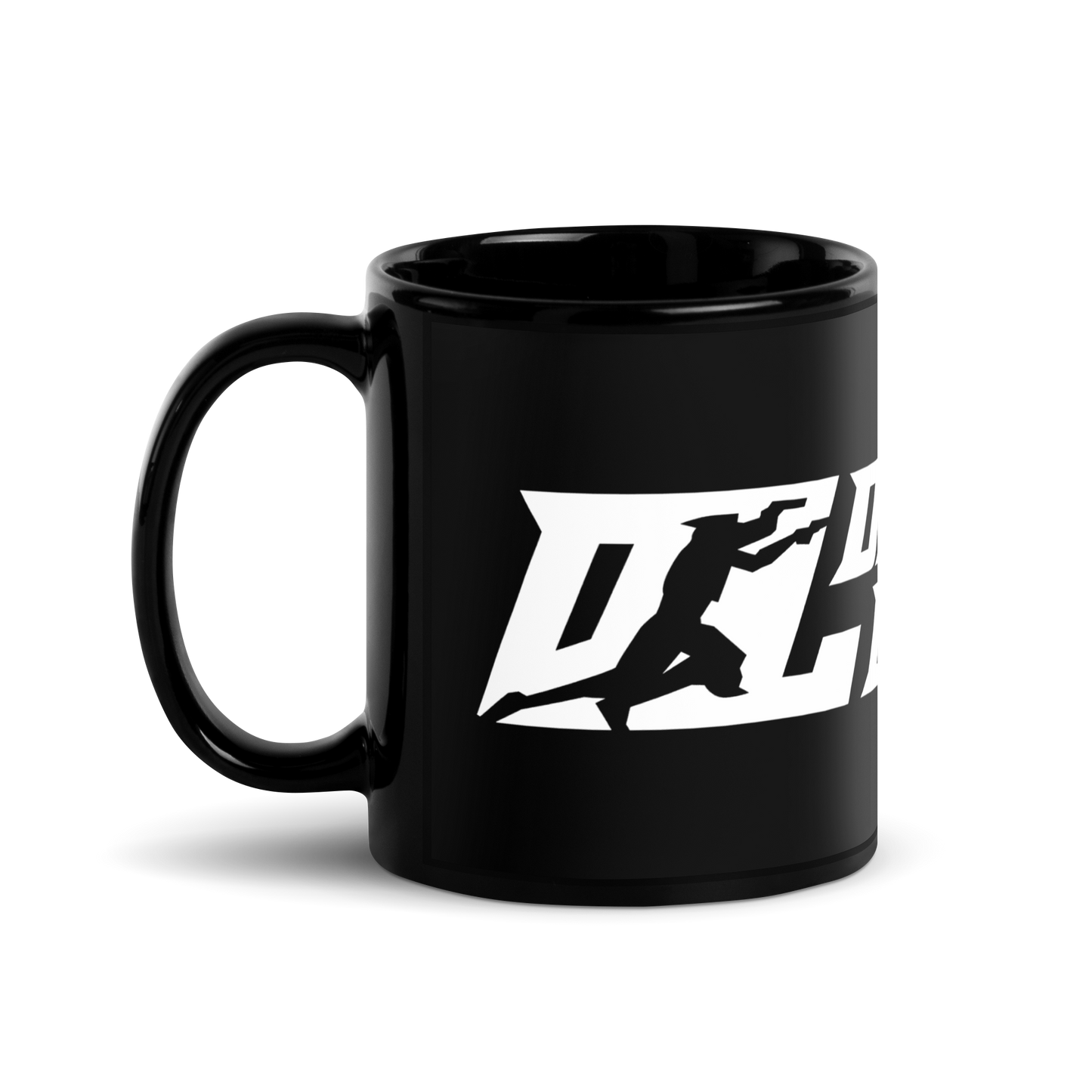 Black Mug White Wide DL Logo