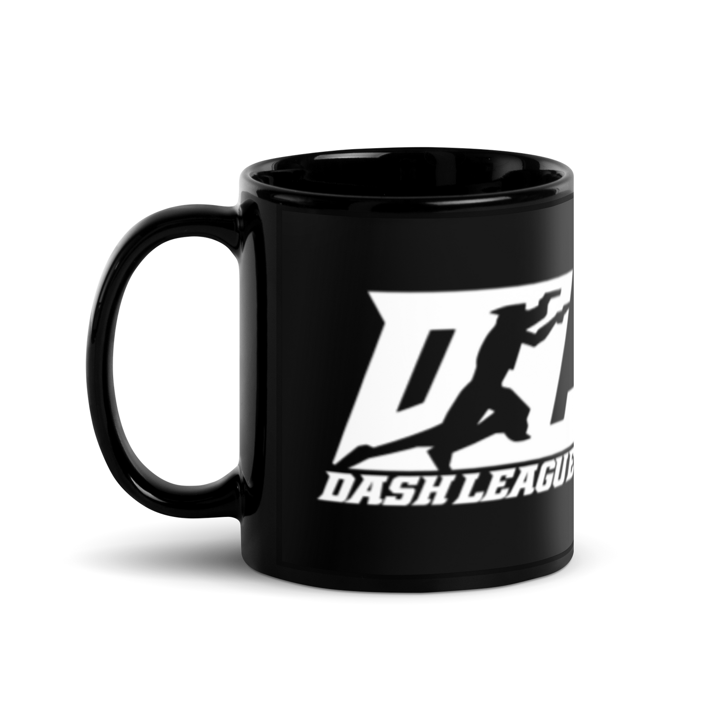 Black Mug White DL Logo Wrap