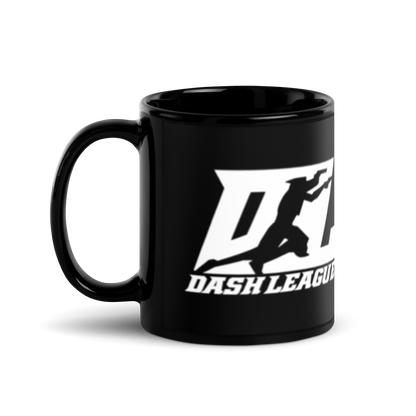 Black Mug White DL Logo Wrap