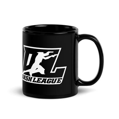 Black Mug White Outline DL Logo Wrap