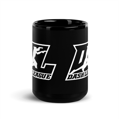 Black Mug White Outline DL Logo Wrap