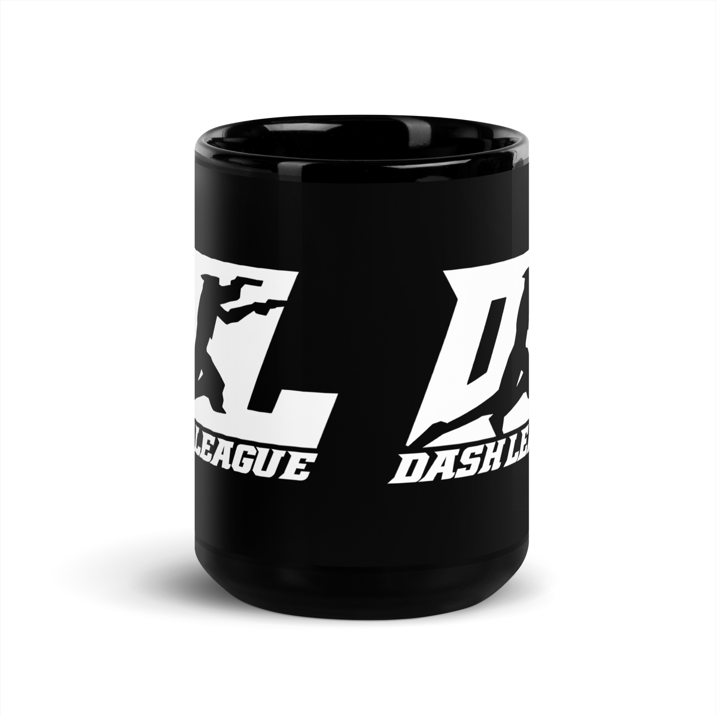 Black Mug White DL Logo Wrap