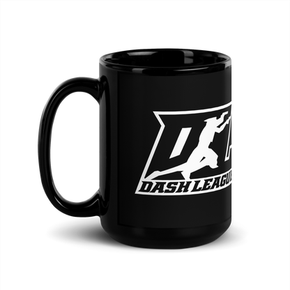 Black Mug White Outline DL Logo Wrap