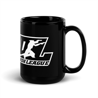 Black Mug White Outline DL Logo Wrap