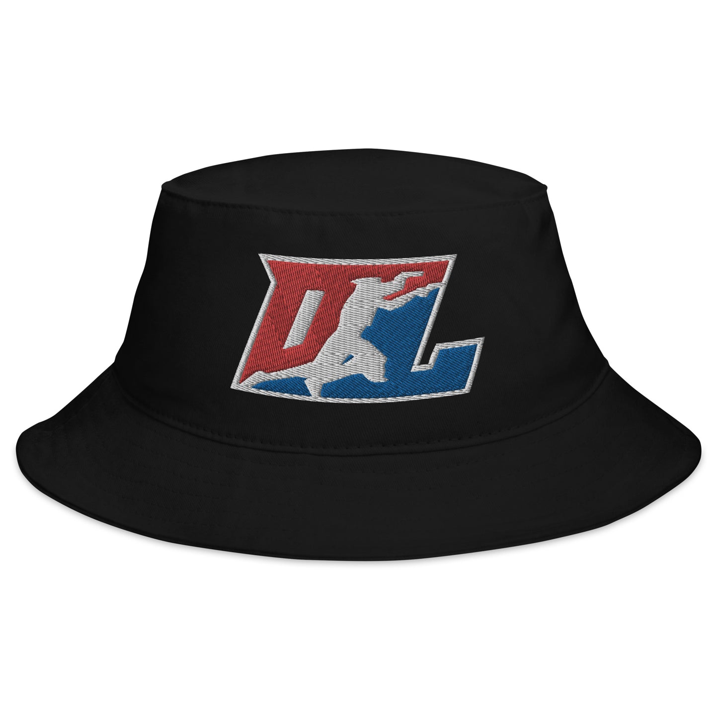 Bucket Hat Color with White Outline DL Logo