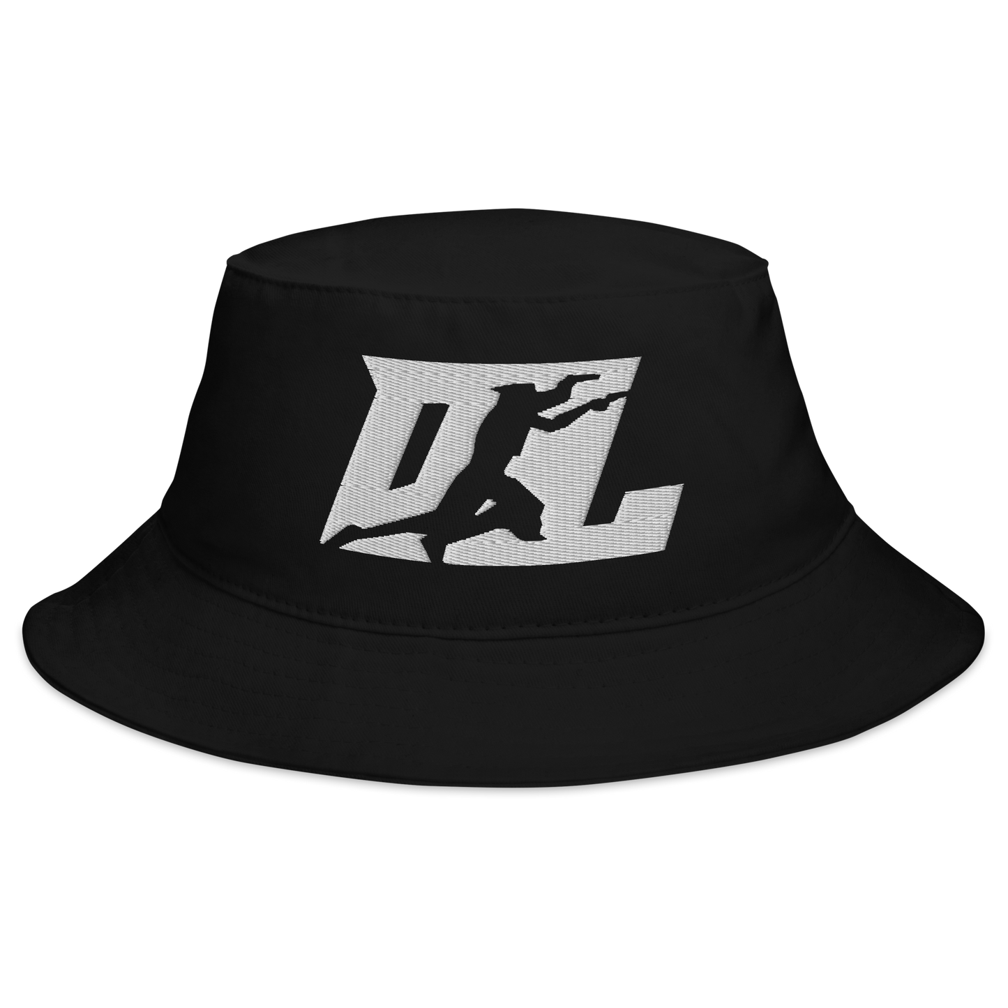 Bucket Hat White DL Logo