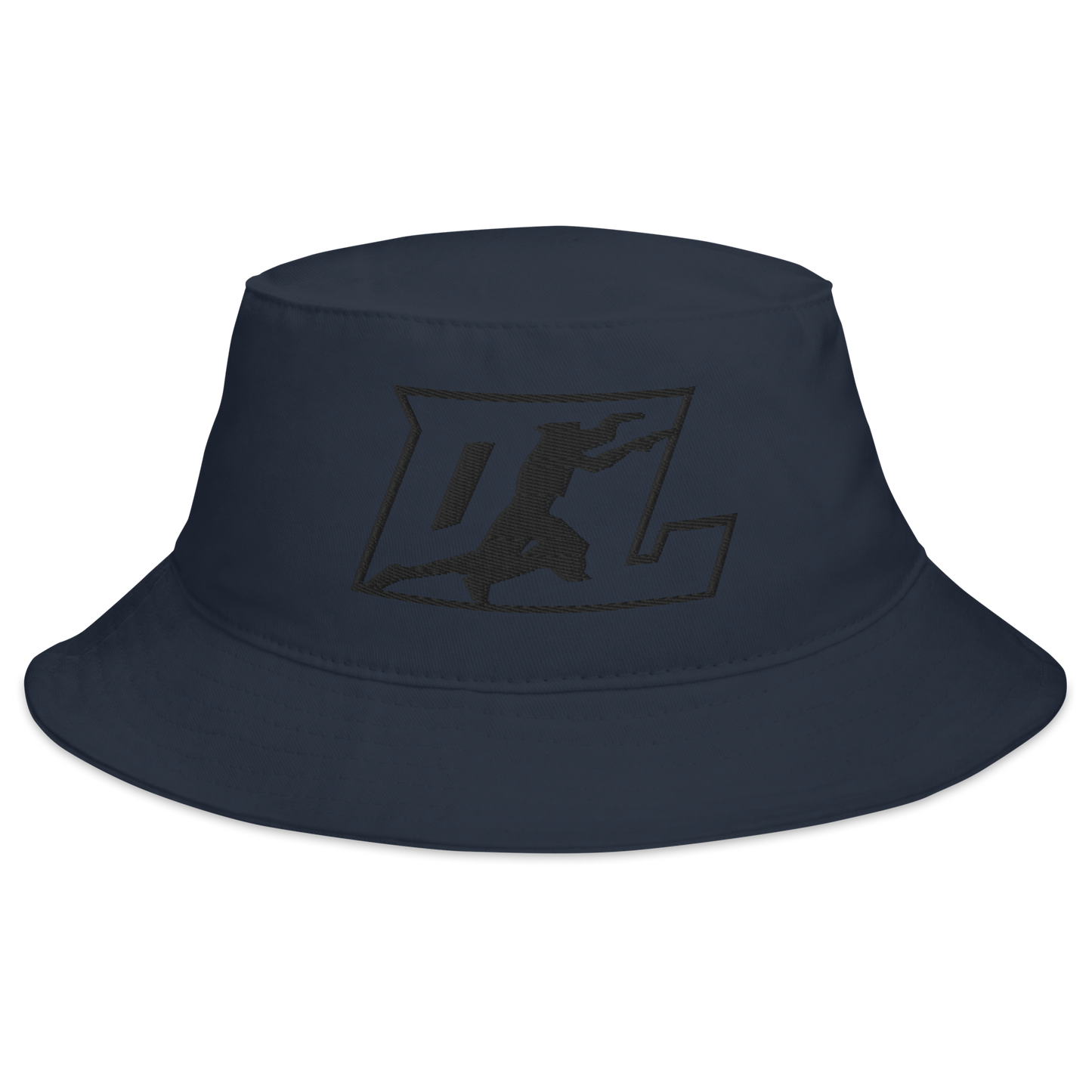 Bucket Hat Black Outline DL Logo