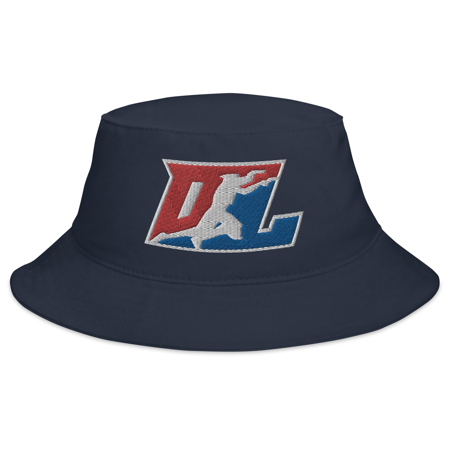 Bucket Hat Color with White Outline DL Logo