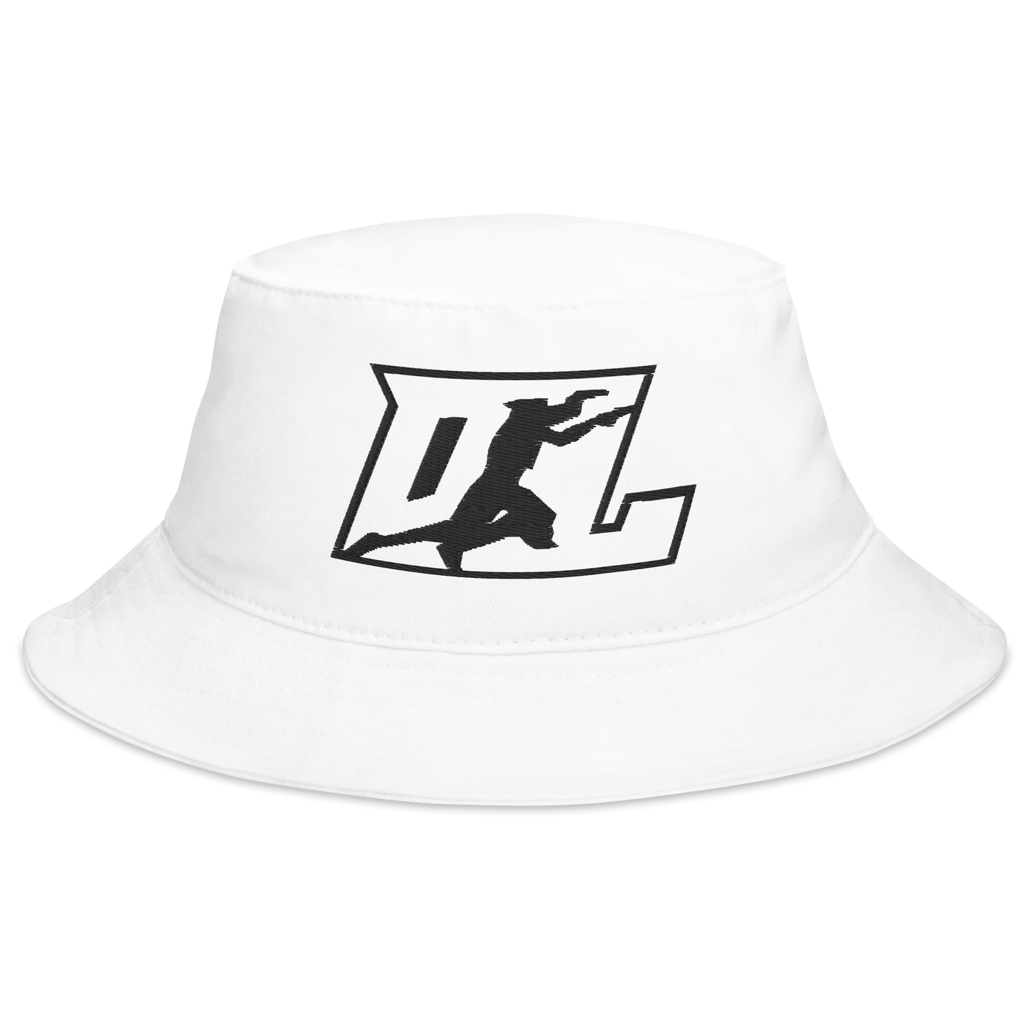 Bucket Hat Black Outline DL Logo