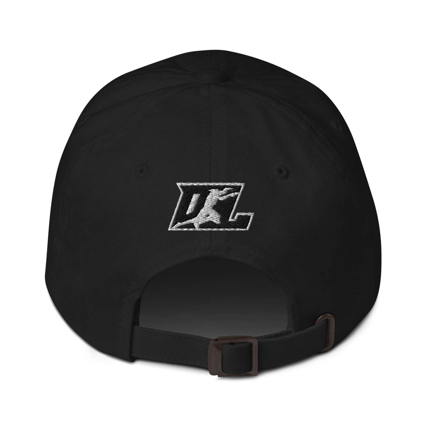 Cap Black with White Outline DL Logo (Front+Back)