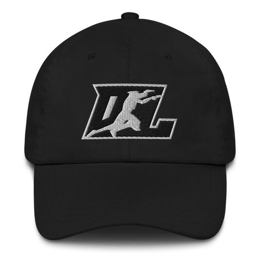 Cap Black with White Outline DL Logo