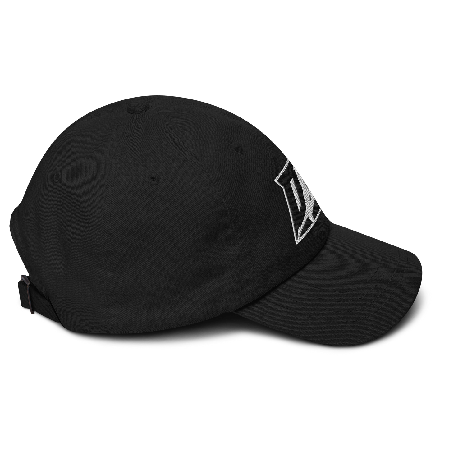 Cap Black with White Outline DL Logo