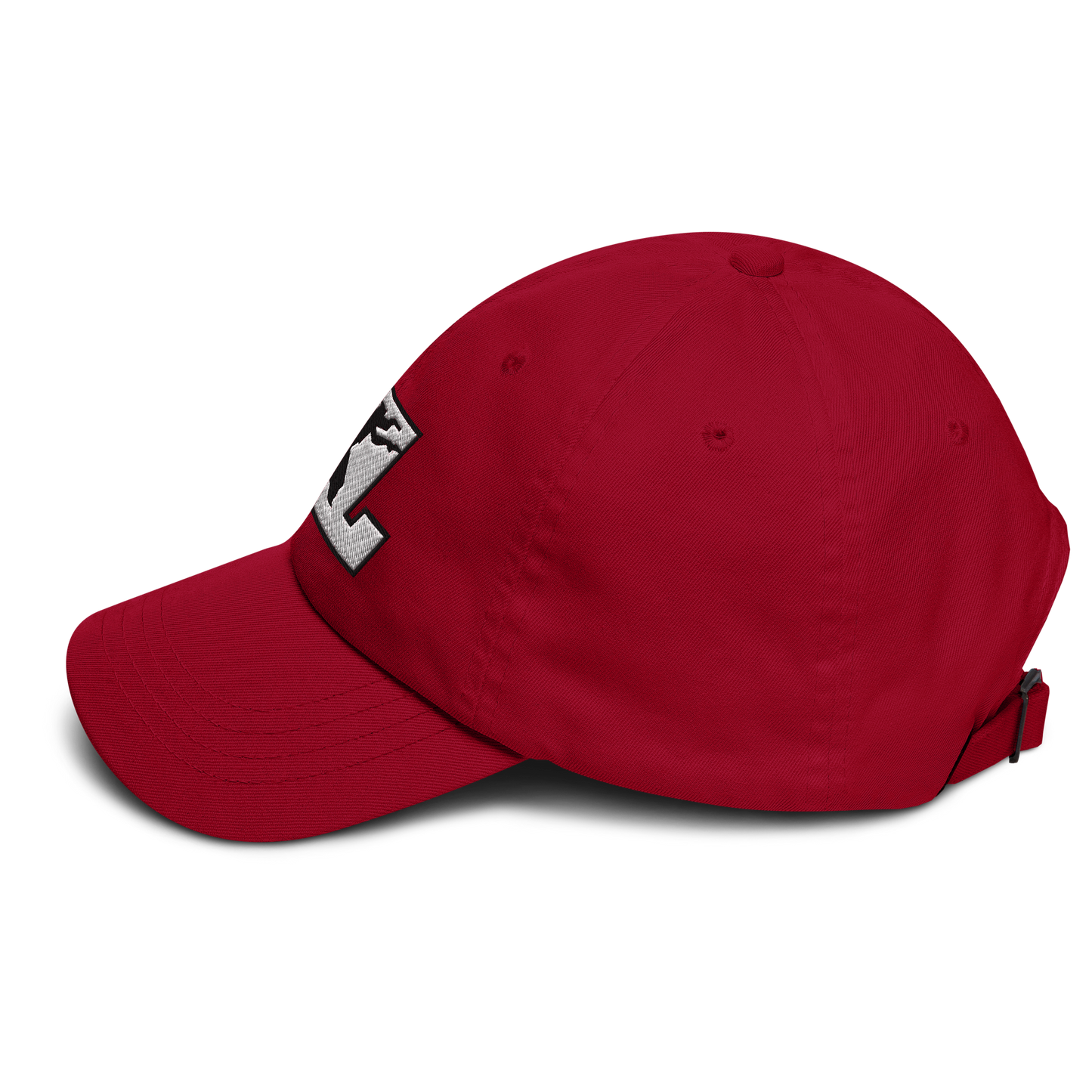 Cap White with Black Outline DL Logo