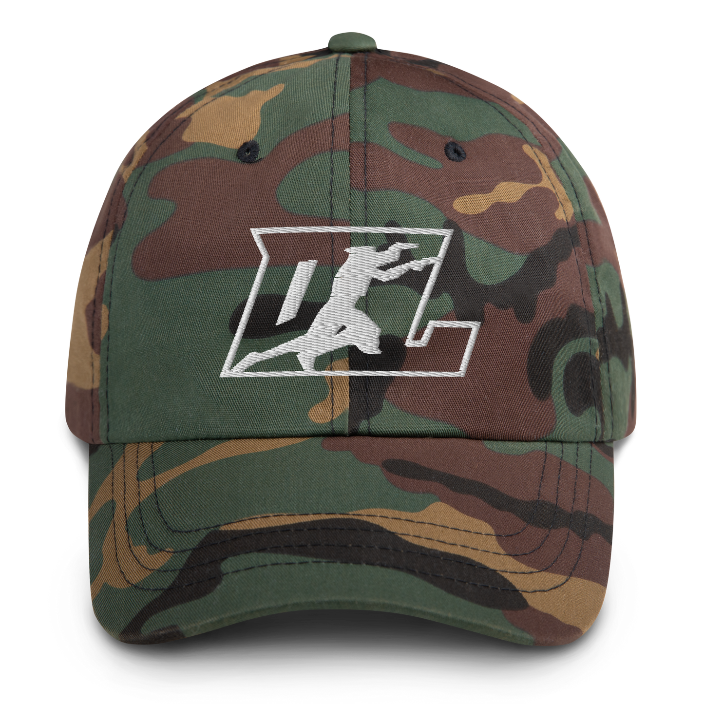 Cap White Outline DL Logo (Front+Back)