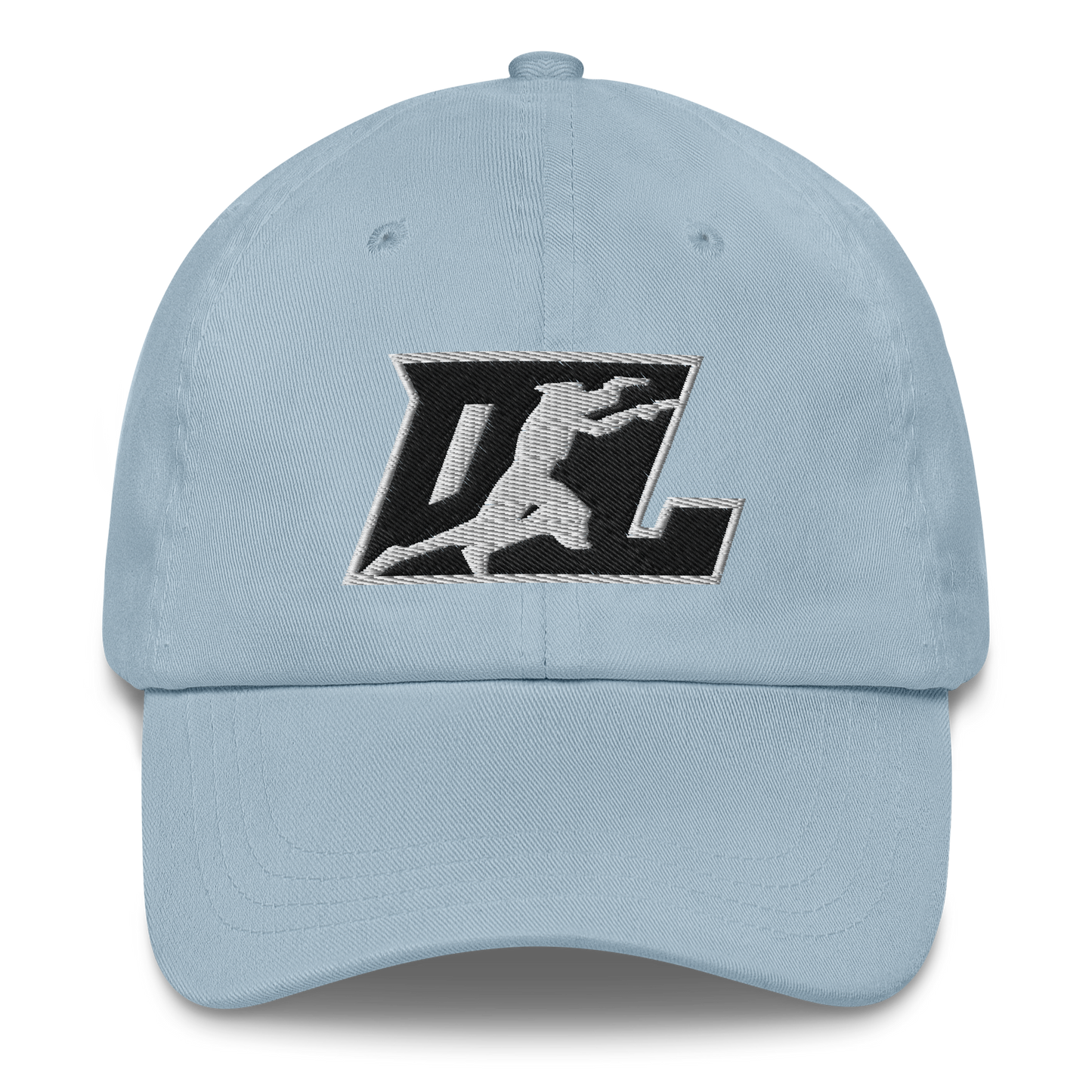 Cap Black with White Outline DL Logo (Front+Back)