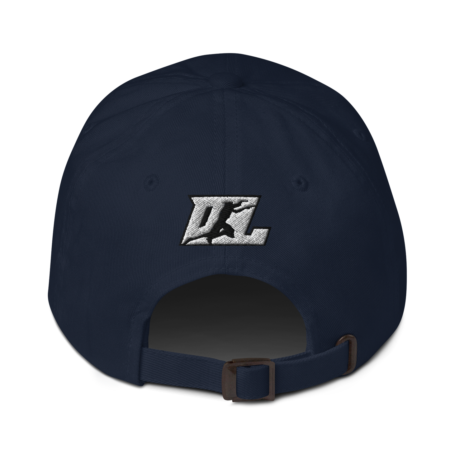 Cap White with Black Outline DL Logo (Front+Back)