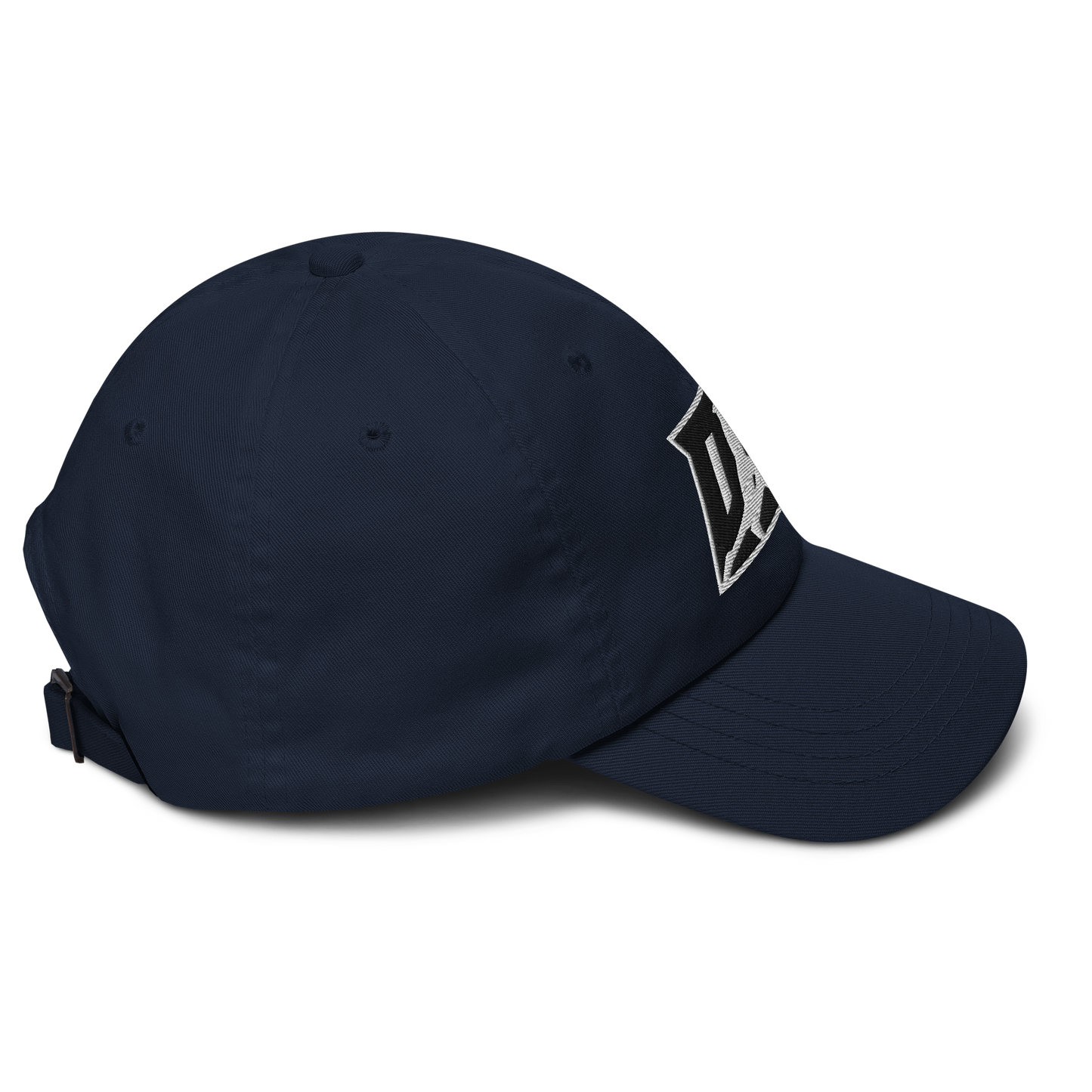 Cap Black with White Outline DL Logo (Front+Back)