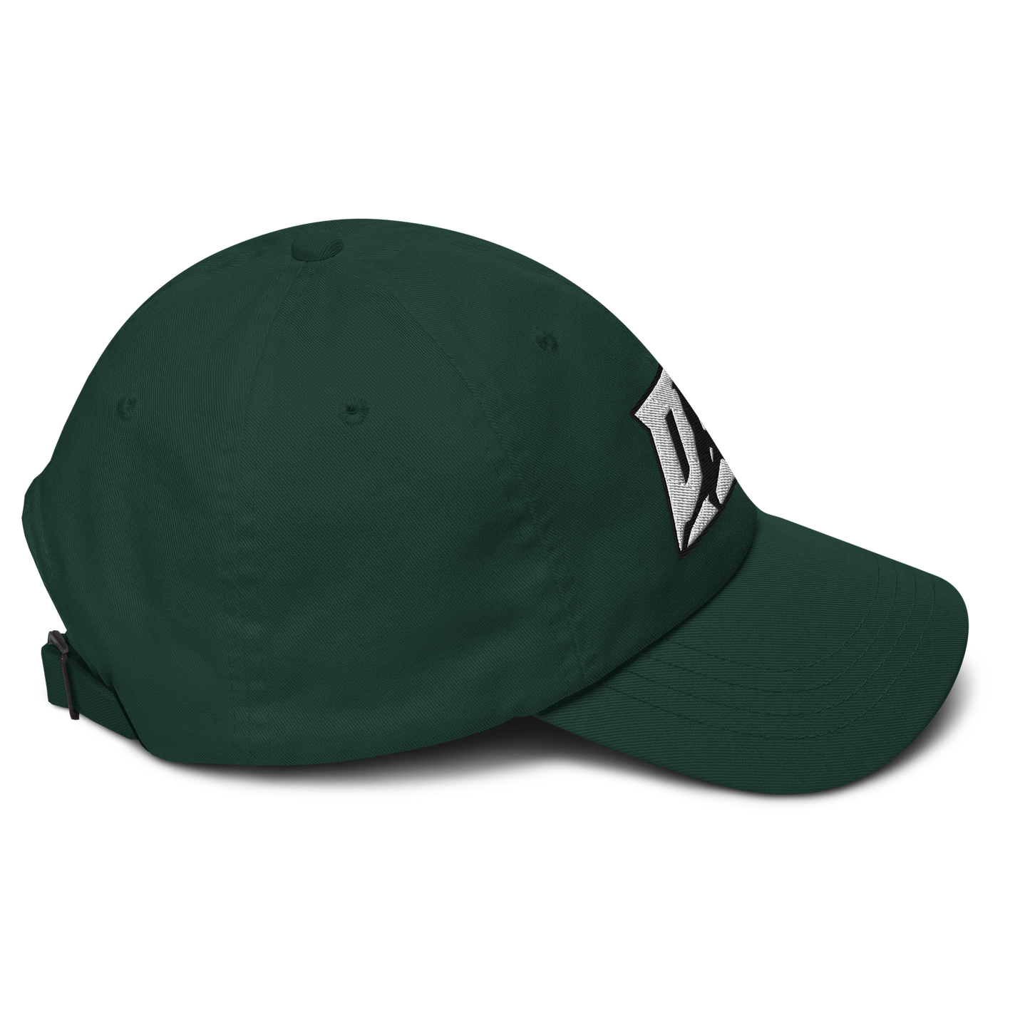 Cap White with Black Outline DL Logo (Front+Back)