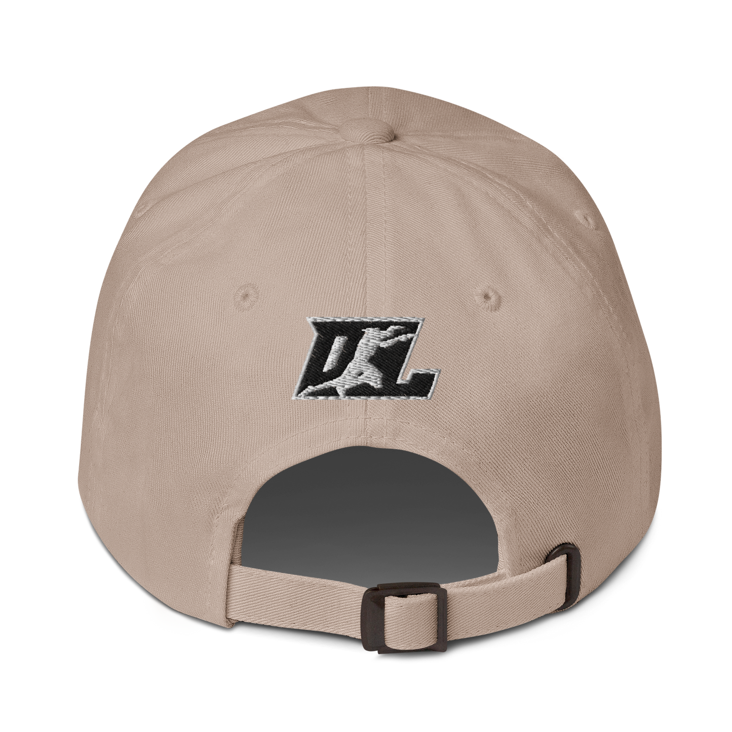 Cap Black with White Outline DL Logo (Front+Back)