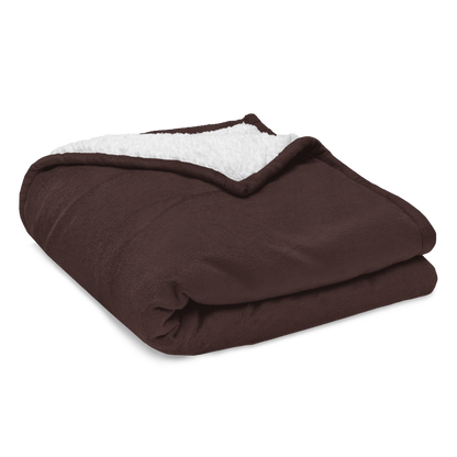 Sherpa Blanket Black with White Outline DL Logo