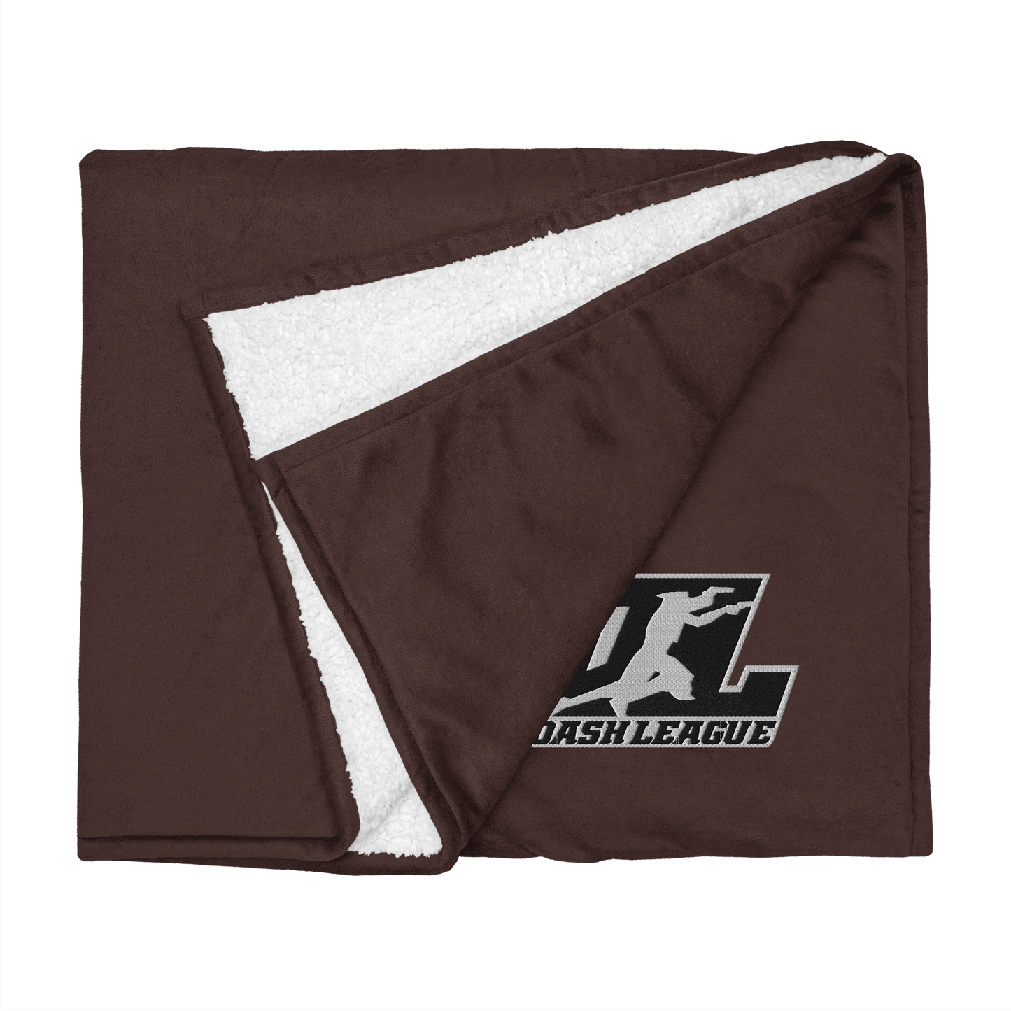 Sherpa Blanket Black with White Outline DL Logo