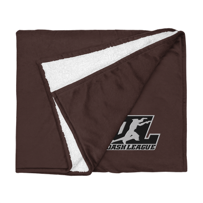 Sherpa Blanket Black with White Outline DL Logo