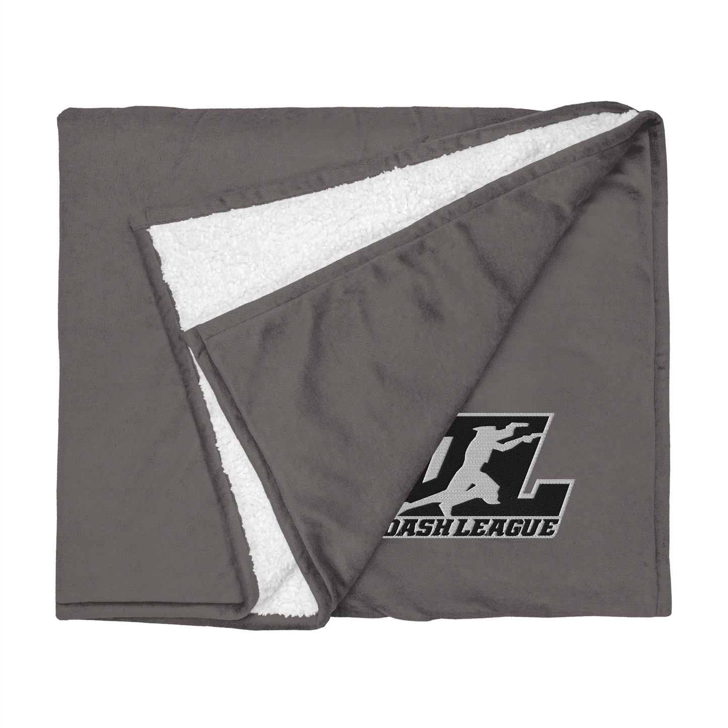 Sherpa Blanket Black with White Outline DL Logo