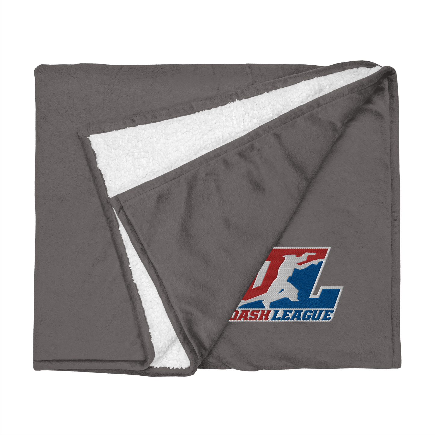 Sherpa Blanket Color with White Outline DL Logo