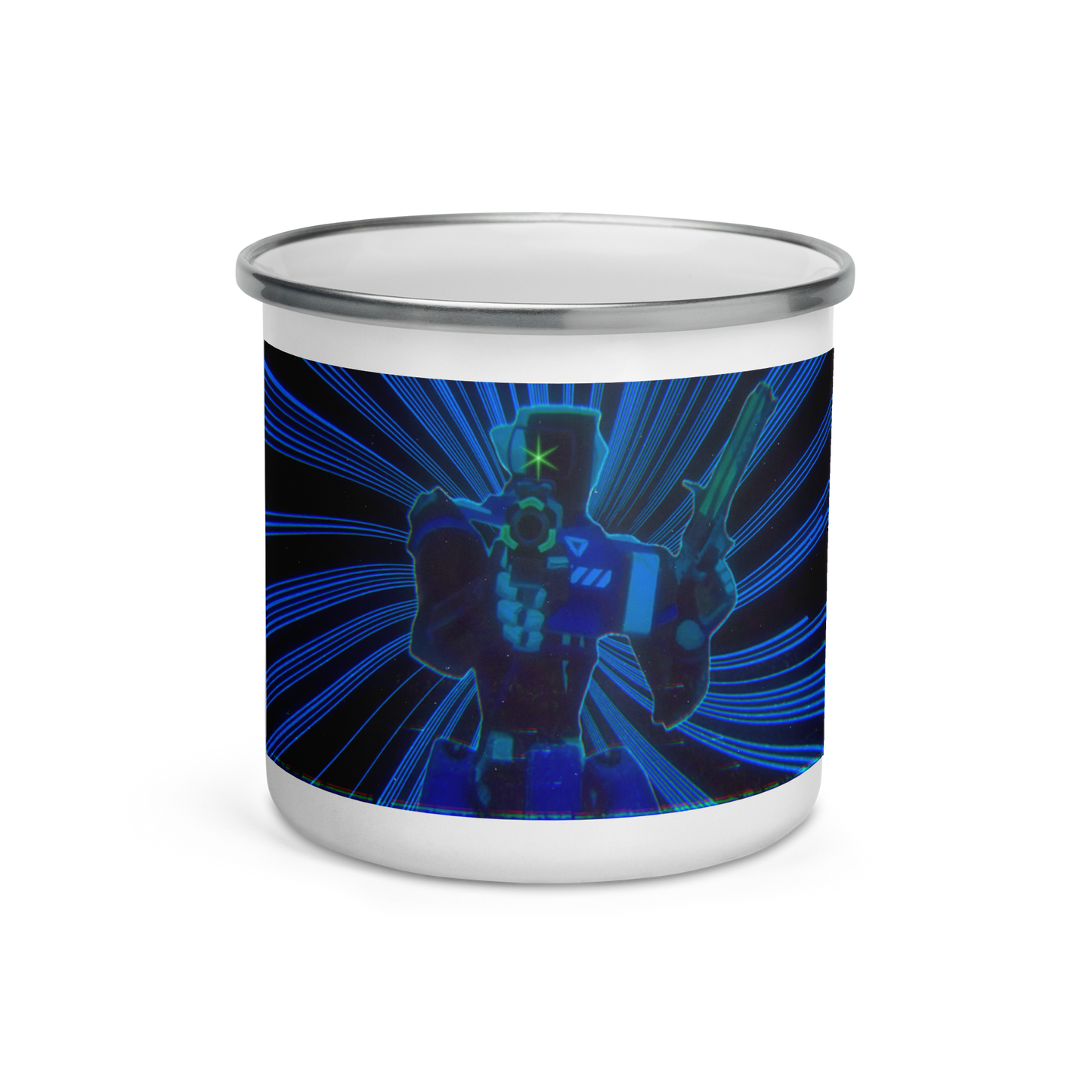 Taza de esmalte con el logo de Dual Sniper (de Grim)