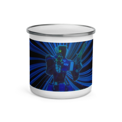 Taza de esmalte con el logo de Dual Sniper (de Grim)